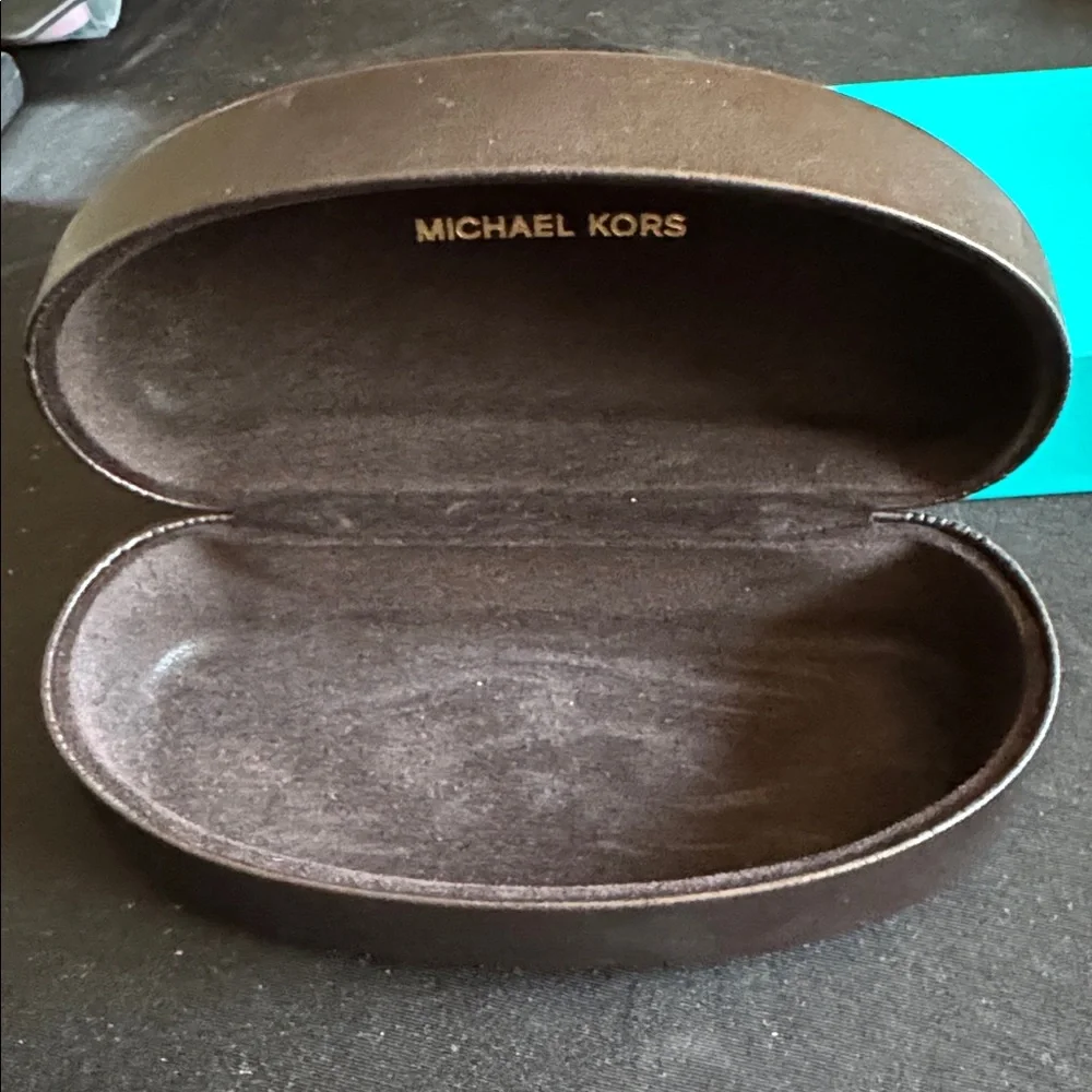 Michael Kors Brown Leather Sunglasses Case - Picture 3 of 6